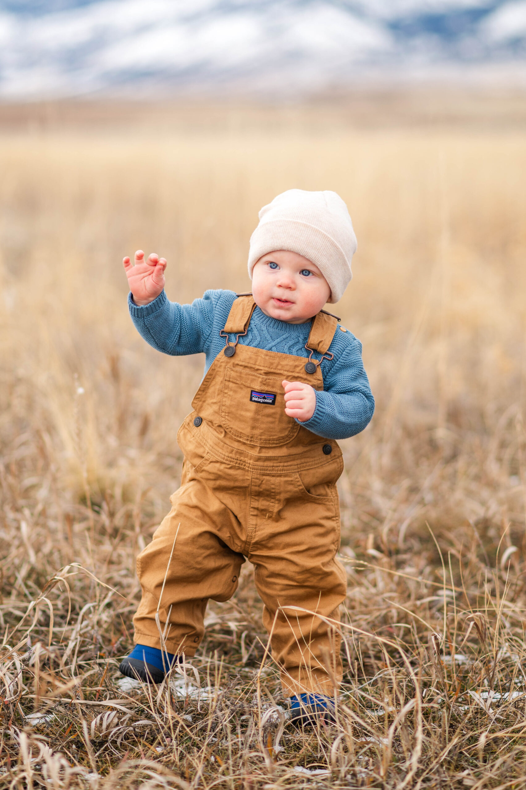 Baby B walking in Belgrade, Montana by Laramee Love Photography
